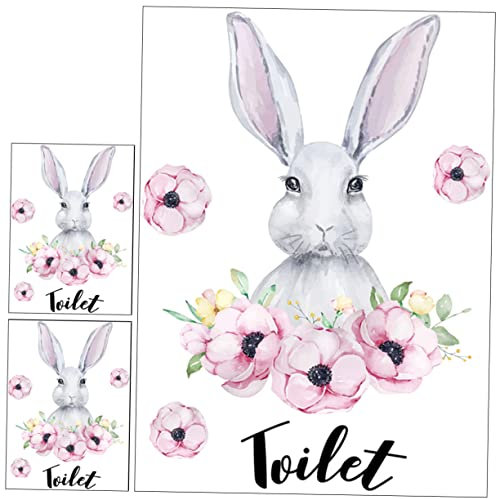 TINEASUR 3pcs Entzückende Dekorative Wc Sitz Aufkleber Abnehmbare Aufkleber Für
