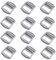 12 Pcs Slide Ladder Lock Buckle Adjustable Metal Buckle for Waistcoat Backpack Webbing Straps Bag Accessories (20mm)