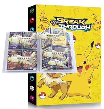 Raccoglitore carte, Album di carte 4 tasche, Album per giochi di carte collezionabili, Porta carte, 30 pagine Capacità 240 cartes (PORT03)