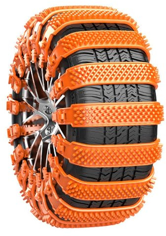 Schneeketten,Schneereifen-Kabelbinder,Schneeketten für Winter Autoreifen,1/4/6/8 Stück Rutschfeste Ketten für Auto SUV Reifen für Eis Schnee und matschigen Straßen (Reifenbreite 165mm-275mm)
