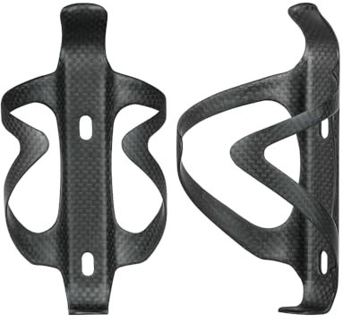 3K Ultralight Carbon Fibre Bicycle Bottle Holder, Compatible with Mountain Bikes/Road Bikes/Folding Bikes, Ultralight Water Bottle Holder, Lightweight and Strong, 15 g (Matte Black-02)