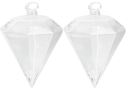 TIKODIDA 2pcs Jardinière Suspendue en Verre Transparent pour Maison et Balcon, Décoration Créative et Élégante, Pot de Fleur Suspendu Moderne pour Plantes D’intérieur