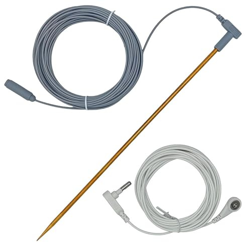 Barra Di Messa A Terra Per Recinzione Elettrica – PU 30 Cm | Per Antenne Portatili | Kit Filo Di Rame Per Generatore | Per Un'installazione Sicura Della Prevenzione Delle Sovratension