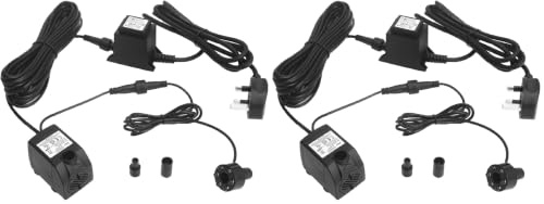 BARST Submersible Water Feature Pump 12V AC 450L/H with LED Light (Pack of 2)