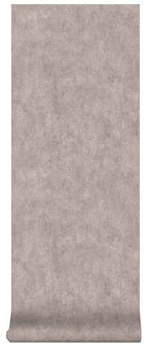 Superfresco Easy - Vliestapete - Beton - Uni - Taupe - 10m x 52 cm | Tapeten Wohnzimmer, Wandverkleidung | Einfach anzubringen und zu EntfernenTaupe 1005 x 52