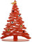 Alessi Bark for Christmas BM06 R - Baumförmige Weihnachtsdekoration aus Edelstahl, Rot, 35,50 x 14,00 x 45,00 cm