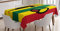 ABAKUHAUS Rasta Tischdecke, Reggae-Musik-Friedenssymbol, 140 x 240 cm, Personalisierter Druck mit Klaren Farben Waschbar Wasserfest kein Verblassen, Rot grün gelb