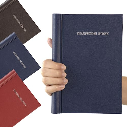 Telefonbuch A-Z Index Hardcover A5 Adressbuch Spiraldesign (blaue Spirale)