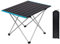 Folding Camping Table, Ultralight Aluminum Alloy Roll Up Table with Storage Bag, 3 Size S M L Fold Up Table Outdoor Dining Table For Garden Patio Picnic, BBQ, Beach, Fishing (Medium)