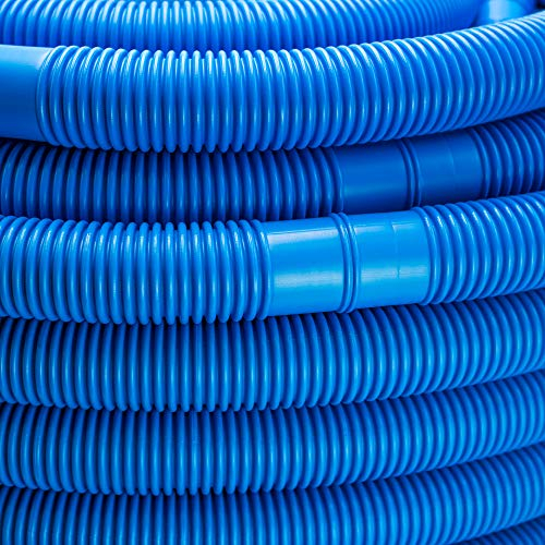 Schwimmbadschlauch Ø 38mm Saugschlauch Poolschlauch Solarschlauch Pumpenschlauch mit Muffen Made in Germany (1,5 m, Blau)
