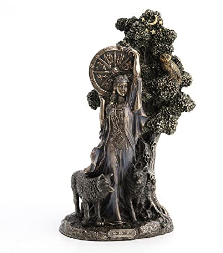 Veronese Design Statue Arianrhod, die Göttin des Schicksals, kaltgegossenes Harz, Antik-Bronze-Finish, 24,1 cm