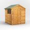 Powersheds High Grade Premium Apex Overlap Garden Wooden Shed with Security Features, Door & Window Flexibility, made from Extra Thick Timber & Toughened Glass