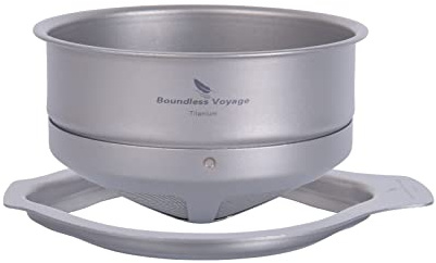 Boundless Voyage Titanium Kaffee Mesh Filter Gießen Sie über papierlosen Kaffeefilter Outdoor Camping Wiederverwendbare Kaffee Tropfhalter Slow Tropf Kaffee Filter