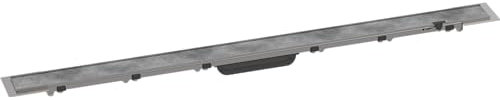 hansgrohe RainDrain Rock - set di canalina doccia piastrellabile e accorciabile, canale di drenaggio doccia 1000 mm, scarico a pavimento