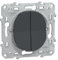 Schneider Electric - Ovalis - combiné va et vient+poussoir - 10AX - Anthracite - S340285