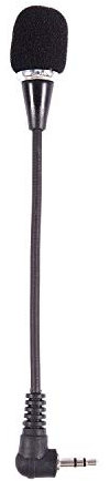 Sahkgye - Mini micrófono flexible de 3,5 mm, para ordenador portátil, PC Skype, color negro