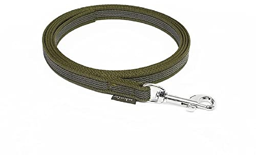 Mystique® Gummierte Leine 12mm ohne Handschlaufe Standard Karabiner Khaki 50cm