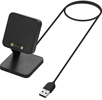kwmobile USB Ladegerät kompatibel mit Haylou RT2 LS10 / Solar LS05 / RT LS05S - USB Kabel Charger Stand - Smart Watch Ladestation - Docking Station - Ladekabel mit Standfunktion