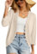 GRECERELLE Womens Summer Cardigan Lightweight Soft Casual Cropped Knit Shrugs Jumper Womens Tops for Dress Summer Evening Wedding (Apricot, XL)