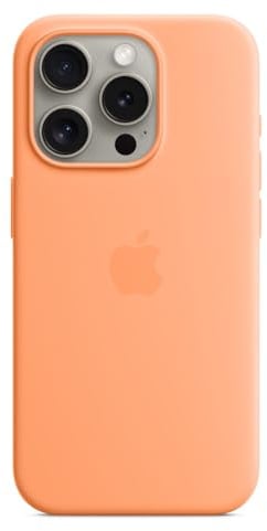 Apple iPhone 15 Pro Silicone Case with MagSafe - Orange Sorbet ​​​​​​​