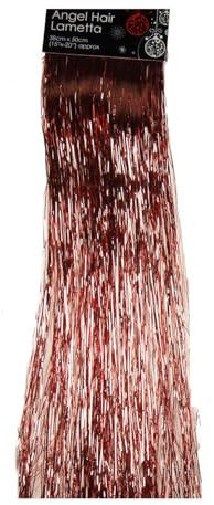 SKYTE® Foil Christmas Lametta Decorative Tinsel Strands Xmas Decoration Garland Angel Hair Tinsel Curtain Shiny Christmas Party Indoor and Outdoor Decorations 50cm (Rose Gold)