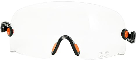 Aolamegs Safe ANSI Z87 Safety Glasses - OSHA Construction Hard Hat Visor Accessories,Build in Clear/Tinted Lens Eye Protector