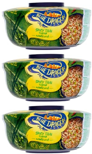 Pack Of 3 - Spicy Thai Noodle Bowl - Just Add Boiling Water - Spicy Noodle Bowl - Delicious Spicy Thai Flavour Instant Noodles - Delicious Treats Spicy Noodle - Big Bowl Noodle Food