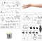 YKHSUAOU 6PCS Kerzentattoos Ostern,Kerzentattoos，Kerzenaufkleber sticker,DIY Wasserschiebefolie Kerzen,Aufkleber für Osterkerzen,Ostermotive Adventskerze Dekorieren (Schwarz)