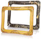 FunX Aufblasbarer Fotorahmen- Foto Box Accessoire mit Goldener und Schwarzer Seite für Geburtstag, Hochzeit und Partys - 80 x 60 cm