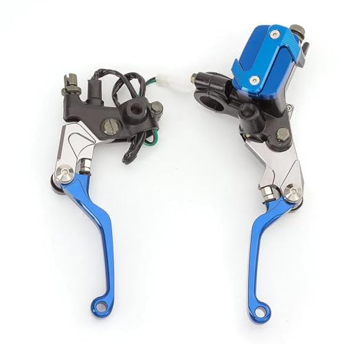 Bremsgriffhebel Kupplungsbremshebel Für YZ80 YZ85 WR250R WR250X SEROW 225 250 TTR250 XT250 XT250X Motorrad Hauptzylinder Hydraulische Bremse Kupplungshebel Kupplungshebel (Color : Blue)