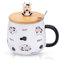 Tazza di mucca dolce tazza di caffè in ceramica con coperchio e cucchiaio in acciaio inox, 480 ml 3D animale tazza di caffè tazza di caffè porcellana divertente regalo di compleanno per donne amici