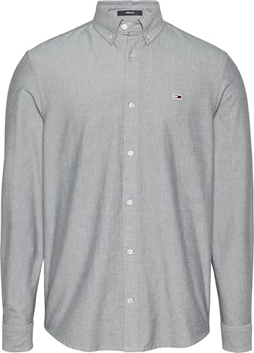 Tommy Jeans Men TJM REG Oxford Shirt EXT L/S Shirt, Blue, 6XL
