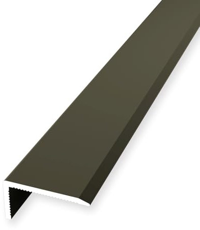 Treppenkantenprofil 10 x 20 x 1000 mm Winkelprofil Aluminium Glatt Ungebohrt Bronze Einfasshöhe 0-7.7 mm Küberit