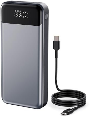 280W Power Bank, 24,000mAh 3-Port Laptop Portable Charger(88.8Wh), Digital Display, Compatible with MacBook Pro/Air, iPhone 16/15/14/13 Series, Vision Pro, Samsung, SteamDeck, Dell, AirPods, Tablet