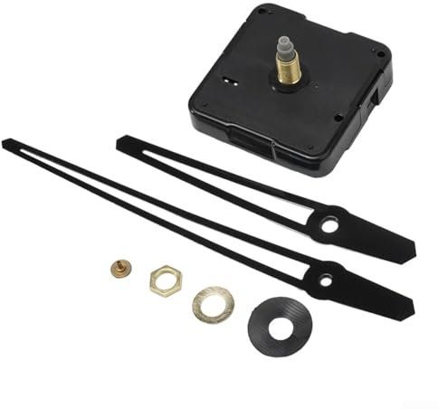 FACULXDIY 18mm Silent Clock Movement, Clock Movement for Wall Clock, Wall Clock Mechanism Kit with Hands, Repair Parts for Radio Controlled Clock, Home Decorative Clocks(black seconds point)