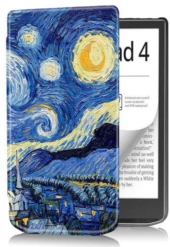 Huanghua Étui fin en cuir PU pour liseuse Vivlio Inkpad 4 7,8 avec fonction veille/réveil automatique (XK)