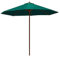 Sombrilla De Jardín Octogonal De 2,7 M Y 8,9 Pies, De Madera, Plegable, con Protección UV, Impermeable, para Playa, Piscina, Patio, Tienda De Campaña, Toldo O,Green