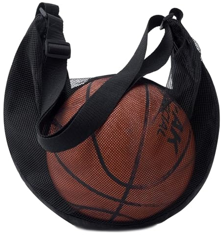 Noaxylic Zaino Basket, Sacca Pallone Basket, Borsa da Basketball Grande per Palestra, Zaino Calcio con Scomparto, Regolabile, Borsa a Rete per Calcio, Basketball, Pallamano, Pallavolo