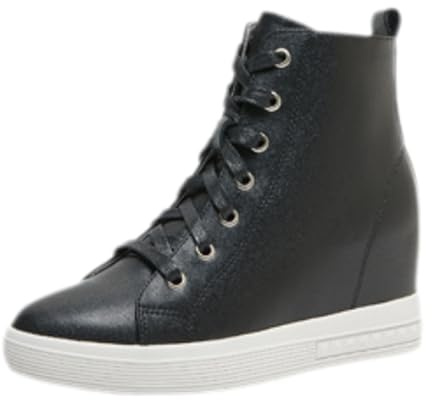 Fooceoute Sneakers Zeppa Donna Casual,Scarpe con Tacco Interno,Scarpe da Ginnastica Sneakers Zeppa,Piattaforma,Alte,per Camminare Lavoro Volta Libero(Aumento dell'altezza Interna di 4 cm)