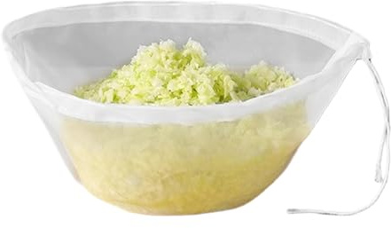 Nut Milk Bag, Reusable Fine Mesh Unbleached Milk Cheesecloth Juice Bag for Home Kitchen Jam Bread Fermentation Sauces Dehydrated Fillings and
