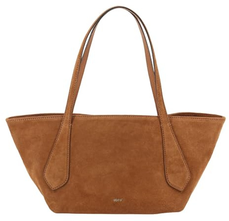 Abro Leder Schultertasche Leather Suede Shopper Carina Cuoio hellbraun