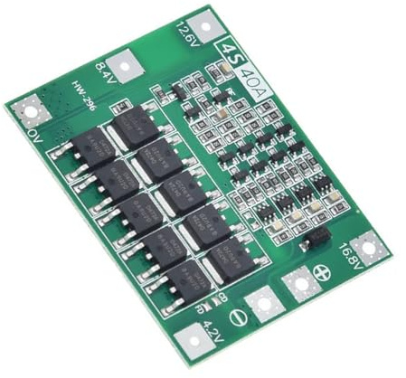 APLudoo 4S 40A 18650 Battery Protective Board with Balance Charging Board for Cell Module Replacement Electric Drill