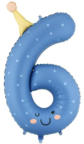 Folienballon Zahlen 0 bis 9 Pastell 86 cm niedliche Geburtstags-Deko für Kinder Luftballons Party-Deko Kindergeburtstag Party-Zubehör (6)