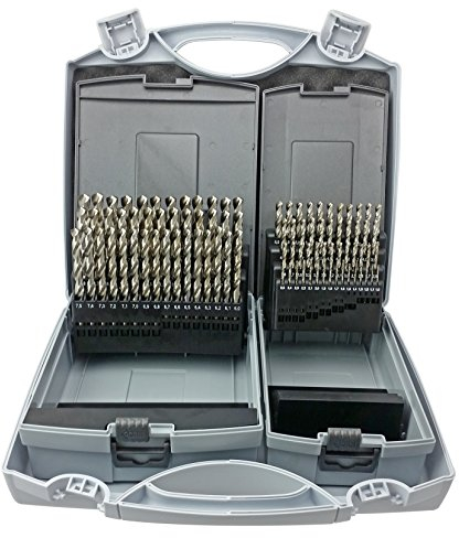 WEPO 92-tlg. Spiralbohrer Set HSS Bohrer DIN 338 geschliffen 1,0-10,0 x 0,1 mm - 2x 1 St. HSS Spiralbohrer DIN 338, Typ N, HSSG geschliffen - Bohrerset