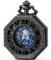 SEWOR Octagon Old School Stil Hohl römischen Ziffern mechanische Hand Wind Taschenuhr … (Schwarz)