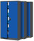Jan Nowak 3er Set Aktenschrank C001 Metallschrank Stahlschrank Werkzeugschrank Büroschrank Lagerschrank Universalschrank Pulverbeschichtung Flügeltüren 185 cm x 90 cm x 40 cm (anthrazit/blau)