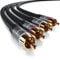 Primewire - 2m Cavo RCA Stereo - 2X RCA Maschio a 2X RCA Maschio - Connettori Dorati Auto-adattativi - Cavo per Amplificatori, Impianti Audio, Altoparlanti Stereo, Impianti Auto e Molto Altro