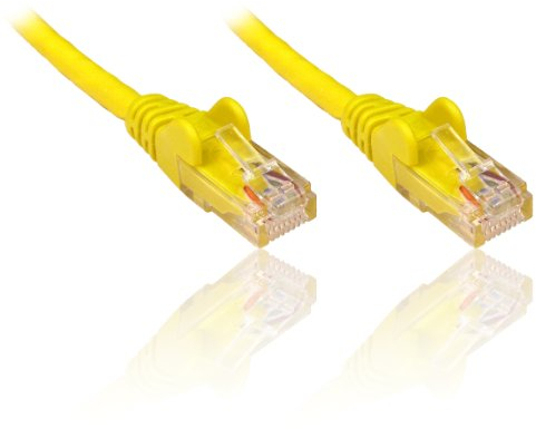 PremiumCord Patch Cable Cat 5e UTP, 1Gbit/s, Cable Ethernet, LAN, Conectores RJ45, Flexible y Robusto, AWG 26/7, Conductores 100% CU, Amarillo, 1 m