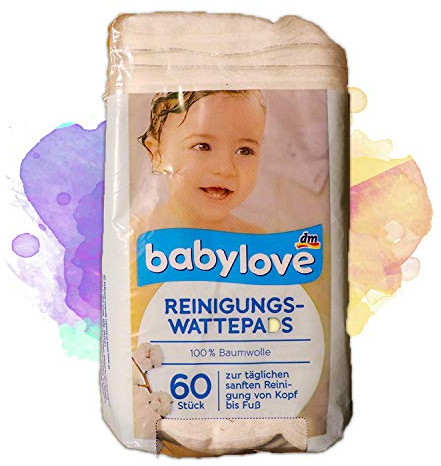 Babylove Reinigungs-Wattepads, 4er Pack (4 x 60 St)