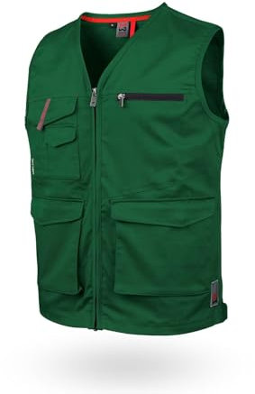 WÜRTH MODYF Arbeitsweste Stretch X – professionelle Arbeitsweste für Herren in Größe L – Arbeitskleidung für Handwerk & Industrie in grün